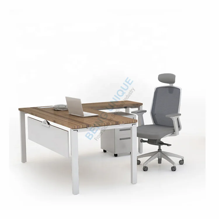 escritorio Popular ejecutivo moderno de madera de oficina con credenza modern executive boss table desks for offices