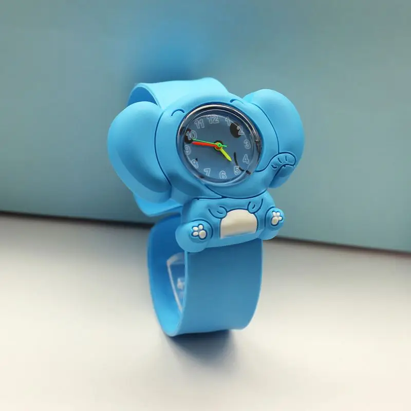 New Design Animal Kids Cute 3D Cartoon Cartoon Silicone Bracelet Quartz Watch Children Toy Watch Slap Cartoon Watch