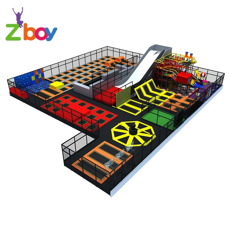 Customized China Factory Kids Multi-function Indoor Amusement Large Trampoline Park Games Jumping