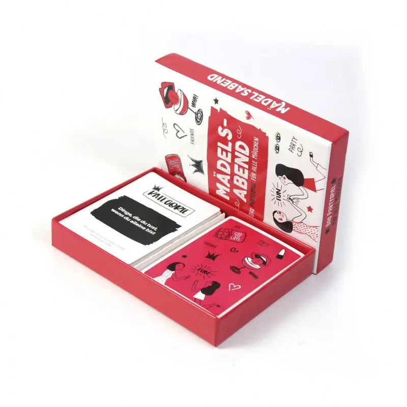 Хорошее качество индивидуальная печать и коробка покупка онлайн подарок для напитков семейная карточная игра