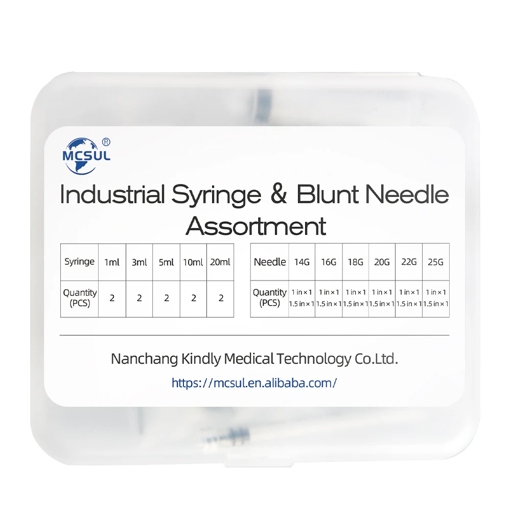 Industrial Syringe Plastic Luer Lock  Syringe with Blunt Needles