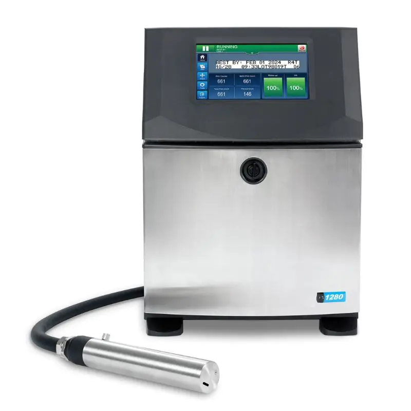 VJ 1280 Original Online Inkjet Printers Industrial Coding Printer Machine Date Cij New Continuous Ink Tank MFG Exp Coder