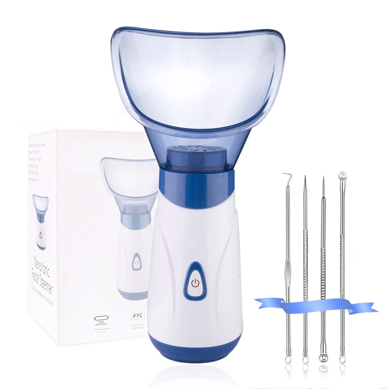 Facial Steamer Support Sample Ionic Deep Cleansing Mini Essential Oils Warm Facial Steamer Facial Sauna Spa