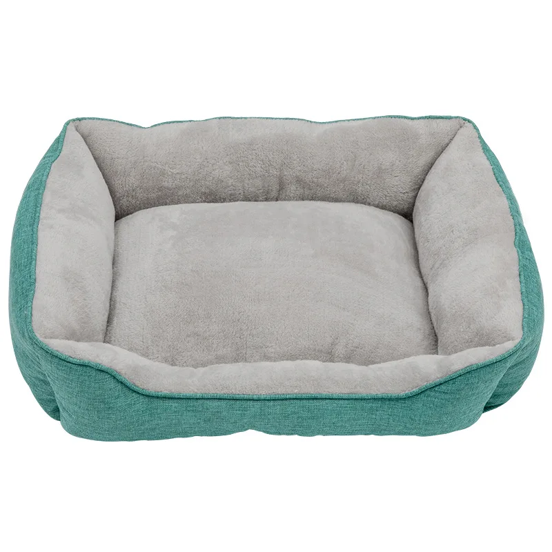 Hot Selling Constant Temperature Calming Washable Dog Cat Rectangle Pet Beds With Bolster