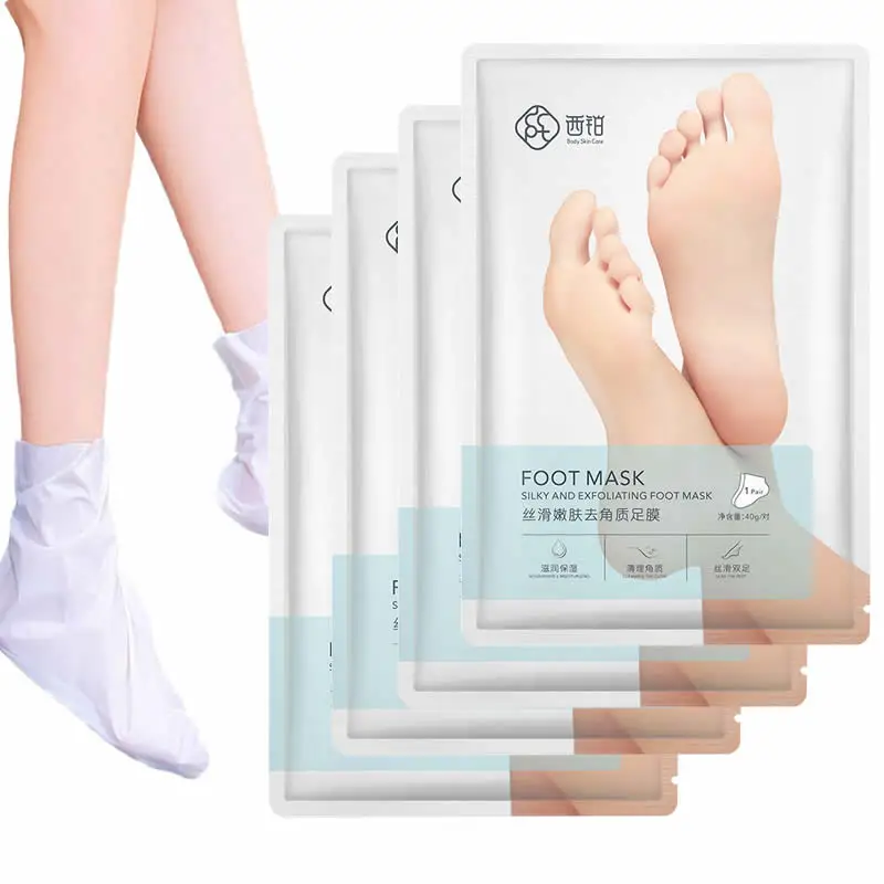 Маска для пилинга ног от частного производителя, оптовая продажа, увлажняющая коллагеновая увлажняющая отшелушивающая маска для ног от производителя