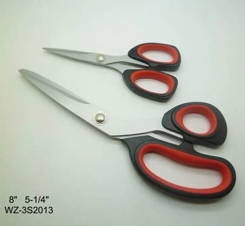 good quality professional stainless steel material blade type hot fabric scissors