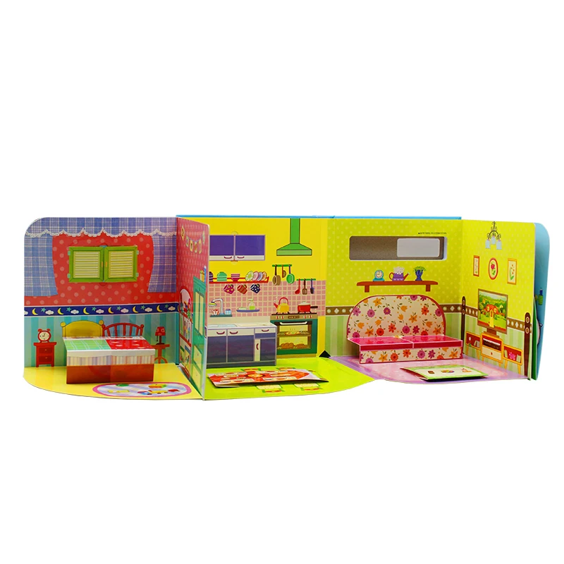 Красочные высокое качество Costom печатных дети всплывающее окно с рисунками зверей из мультфильмов рассказ картона книги