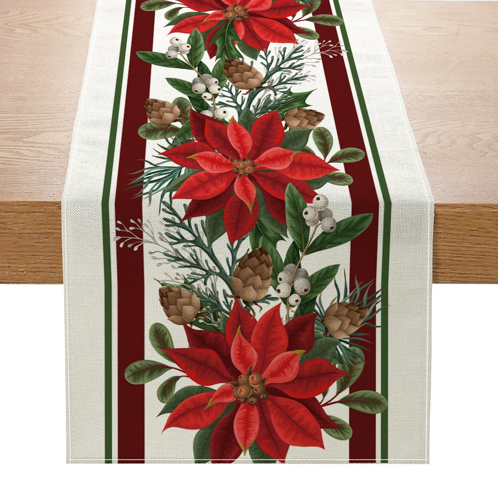 Ready to Ship Newest Colorful Home Decor 33*180cm Christmas Gifts Table Runner