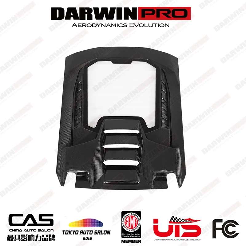 DarwinPRO Performante Style Carbon Fiber Trunk Spoiler Wing with Base and Engine Hood ForLamborghini Huracan Lp610 LP580 EVO