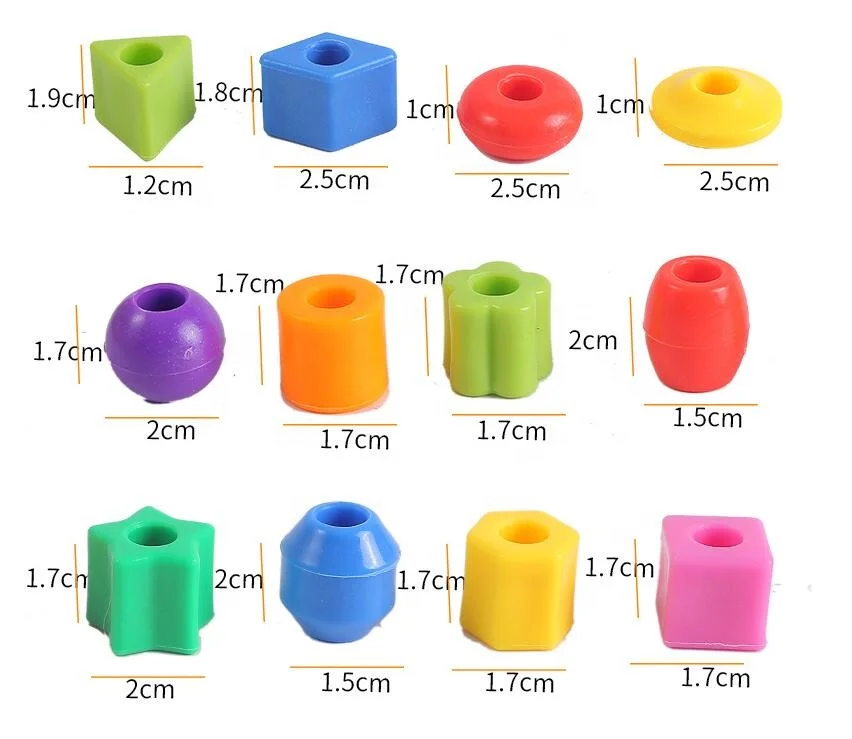 china import toy kids gifts toy Plastic Lacing Beads Stringing Beads with Strings desk toy