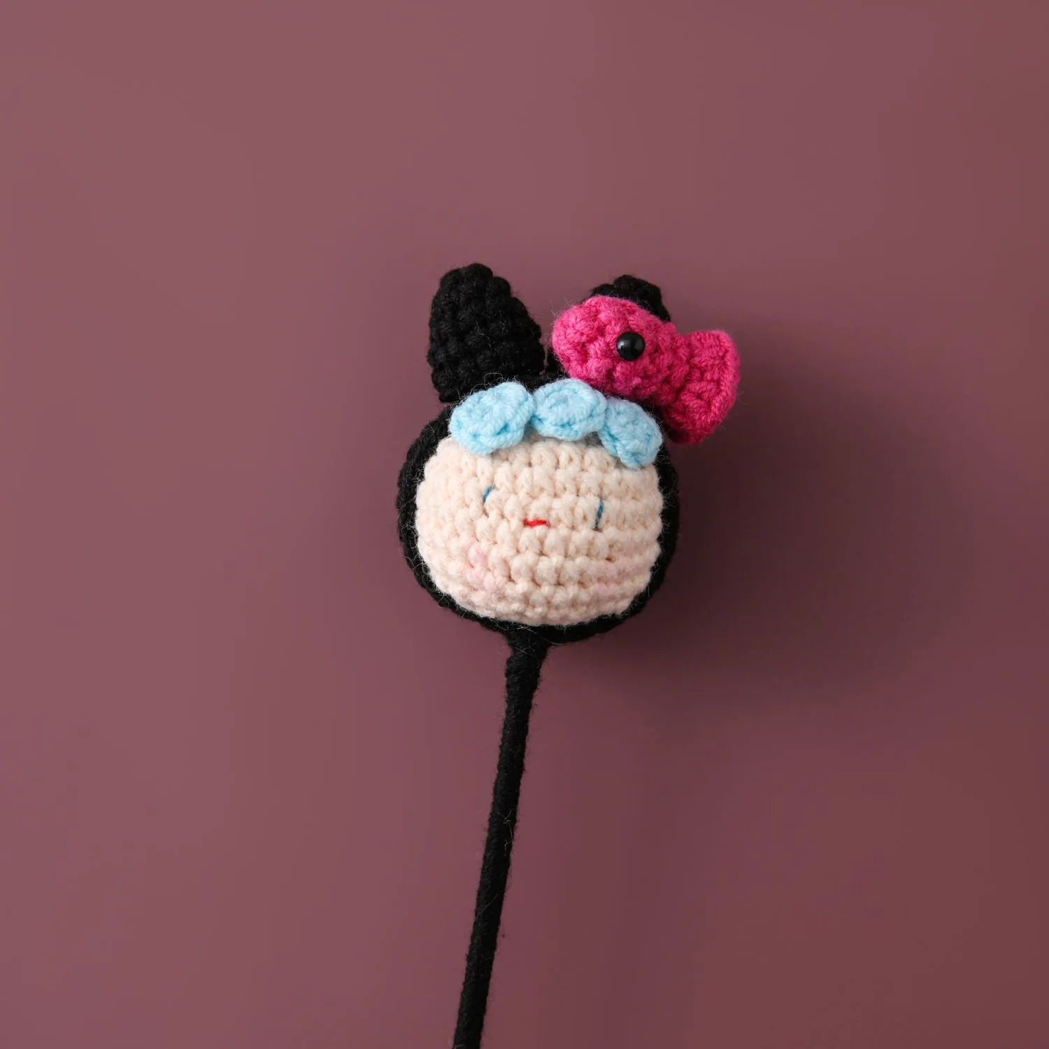 Handmade Crochet Small Meatball Flower Knitted Cartoon Flower Cute Crochet Flowers Bouquet Valentine S Day Graduation