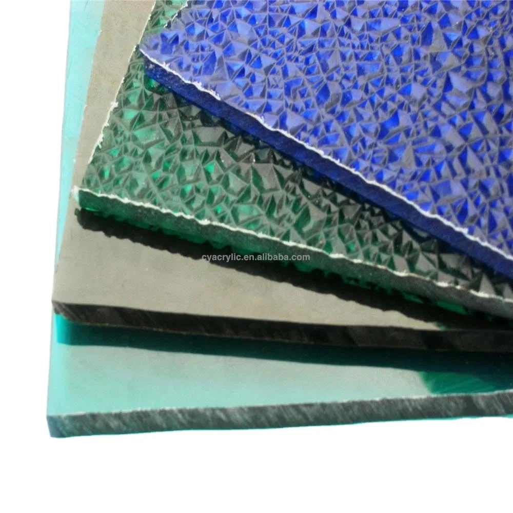 large transparent colored 4x8 plastic plexiglass cut to size