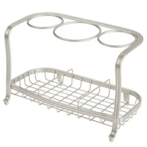 
Vanity Countertop Hair Dryer, Tool Holder Rack 