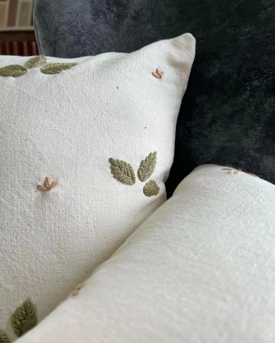 Floral Woolen Embroidery Pillowcase Thick Cotton Decorative Sofa Cushion Covers Livingroom Couch Throw Pillows