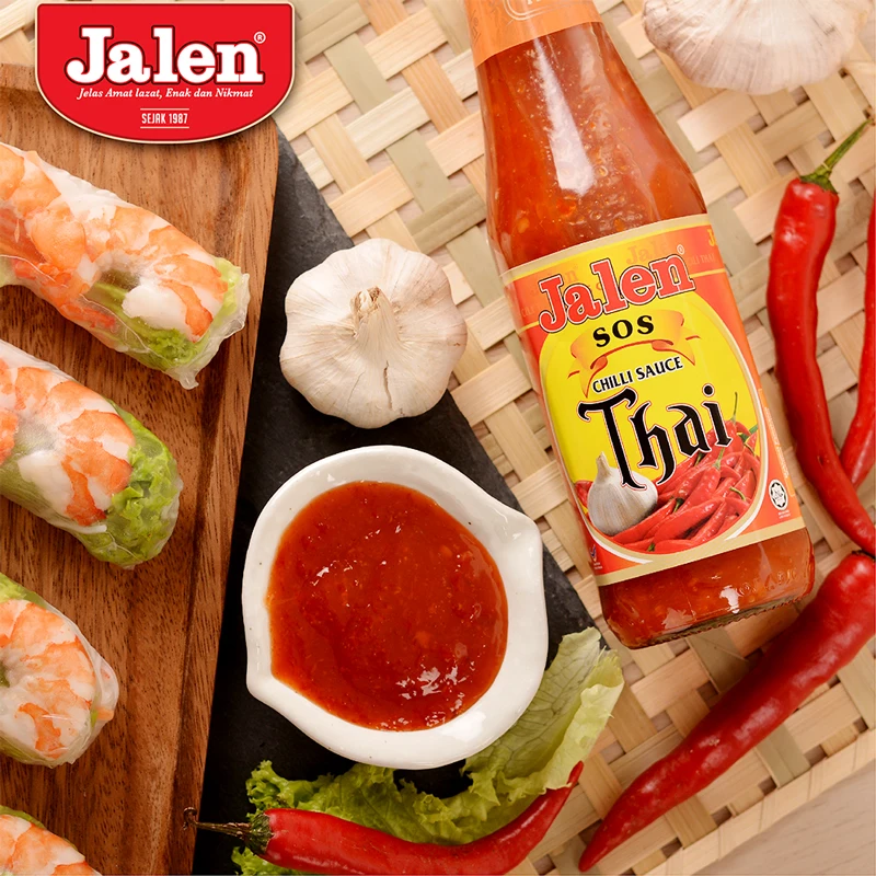 Custom Top Quality Thick Thai Chilli Sauce 350gm Excellent for Dips and Spicy Dishes Made in Malaysia