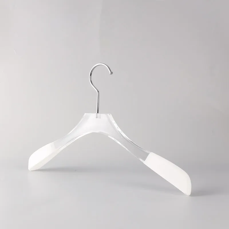 Вешалка Lucite бархатная на плечо для одежды логотип под заказ акриловые вешалки с