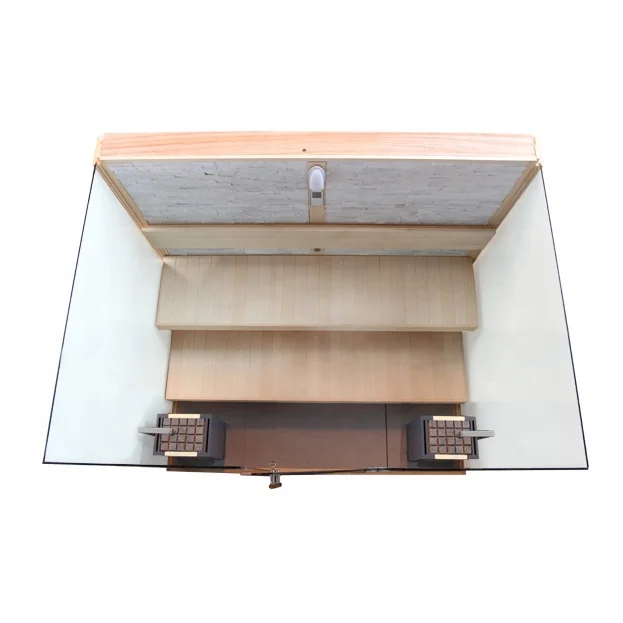 MEXDA Hotel Indoor Sauna Room Wooden Dry Sauna Cabin Bath Spa Steam Room for 4-6 Person WS-1240