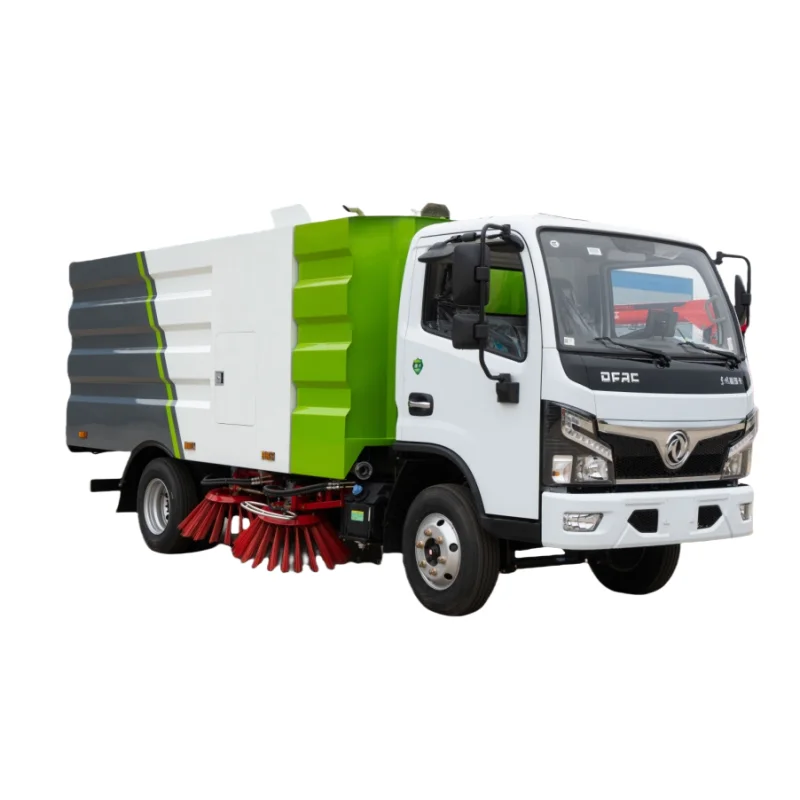 Qualified dongfeng road cleaning truck 4*2 city road cleaning sweeper Trucks 9 cbm road sweeper with 4 brushes