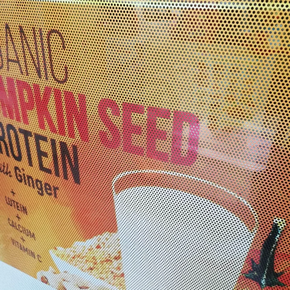 High Quality Perforated Vinyl Window Graphic One Way Vision Car Sticker