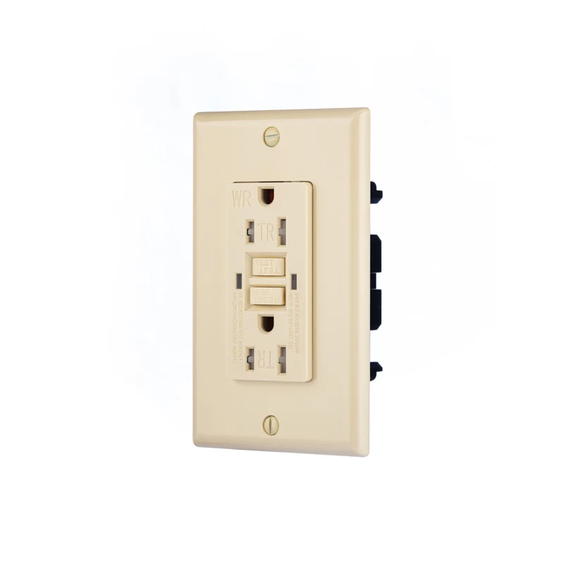 Shanghai Linsky UL 15 amp Ivory color self test gfci outlet and Weather Resistant TamperResistant outlet gfi