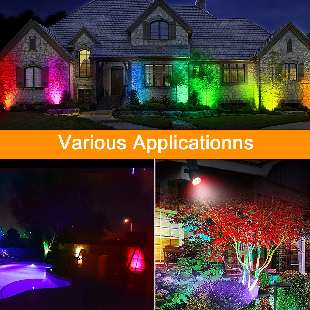 Уличная Светодиодная лампа Rgb в виде цветка с питанием от солнечной батареи