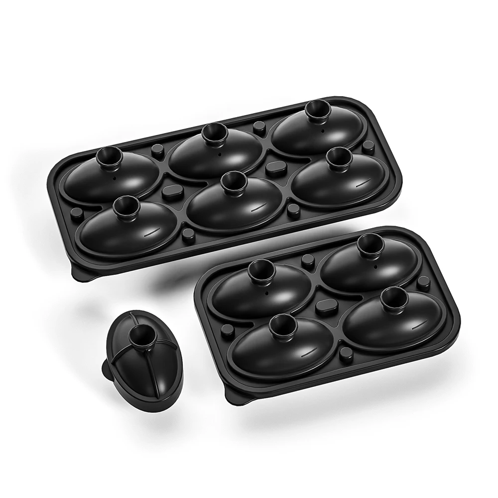 Unique Sports Rugby Ice Ball Maker for Game Day Silicone Ice Cube Mold for Chilling Cocktails Whiskey and Homemade Juice