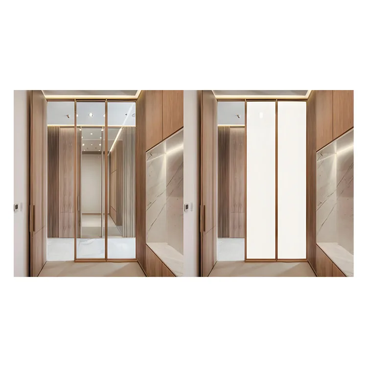Custom windows bathroom glass Door Privacy Protection PVB Film Smart Glass