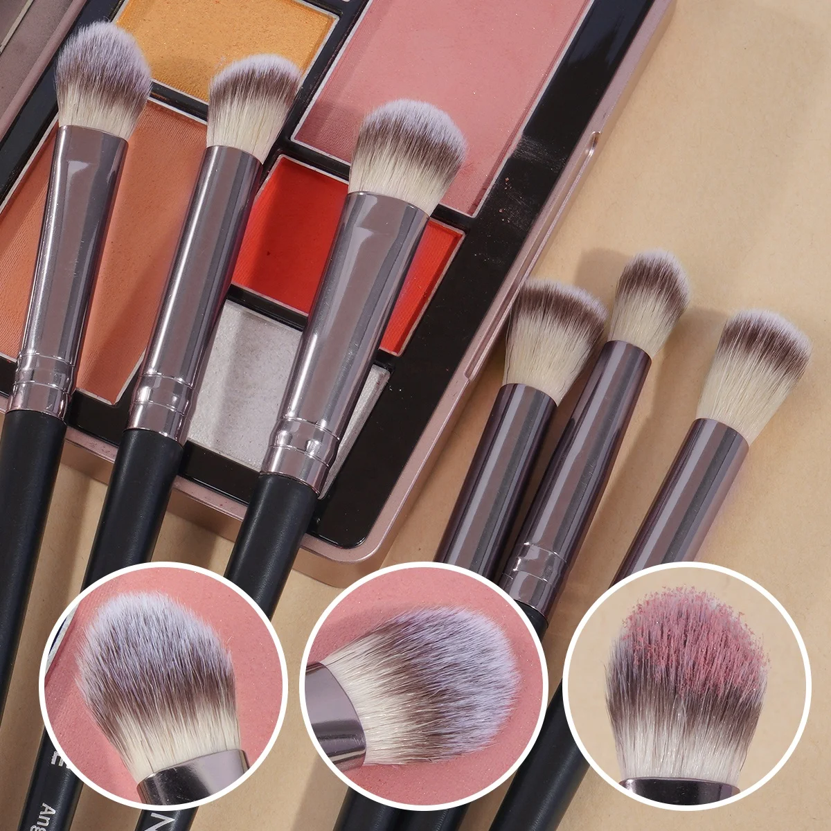 MAANGE private label 30 pcs wholesale makeup brushes high quality silks bags pink foundation cosmetic brush set