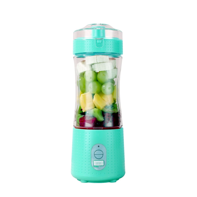 First Piece Special price 7.4v 230w plastic portable mini chargeable ice crusher blender 380ml sport coffee shaker bottle set