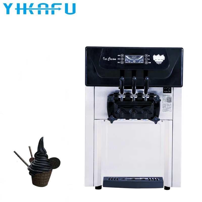 countertop 3 flavor portable soft serve ice cream machine with night fresh function