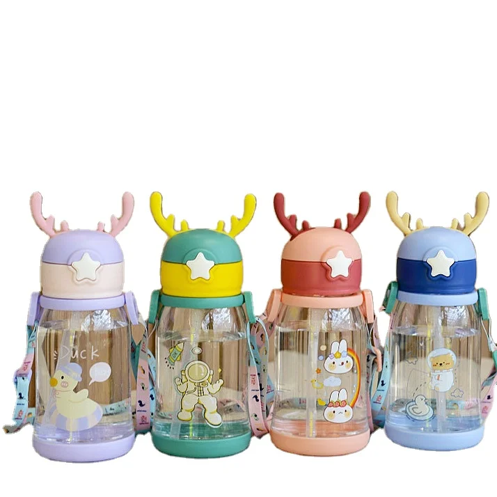 Wholesale Promotional BPA Free Tritan Plastic Children Drinking Bottle Cute Bulk School Sport Travel Bicycle Kids Water Bottle