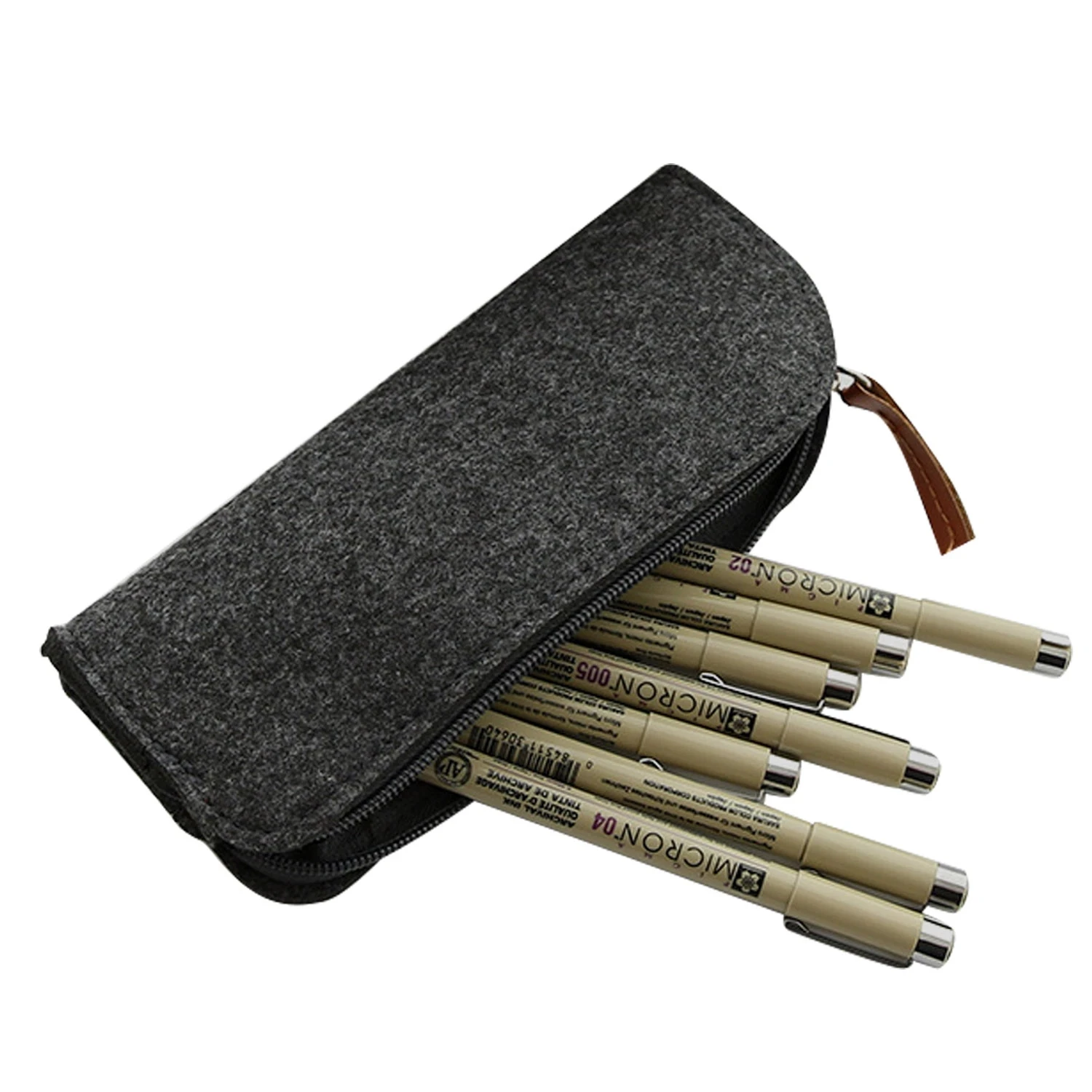 3PCS 3 Style Big Large Fashion Felt Pen Pencil Case Bag Pouch Holders Pencilcase for School Students Girls Boys Writers Painters