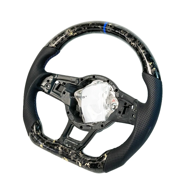 Gold forged carbon fiber Steering Wheel For Volkswagen VW MK7 GOLF 7 GOLF GTI R Factory upgrade and modification