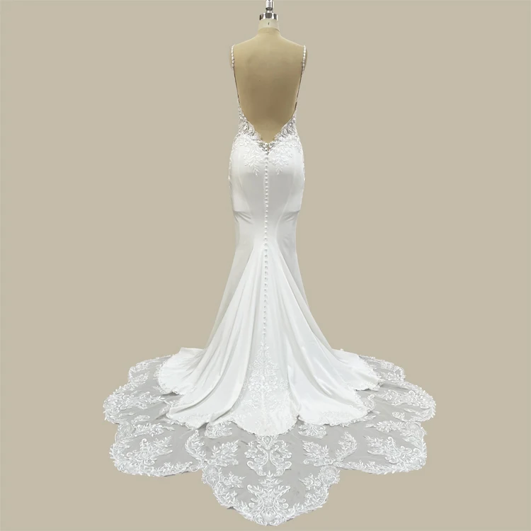Simple Dresses 2019 Best Sale Lace Wedding Evening White Red Long Bride Wedding Dress Luxury Dress For Bride