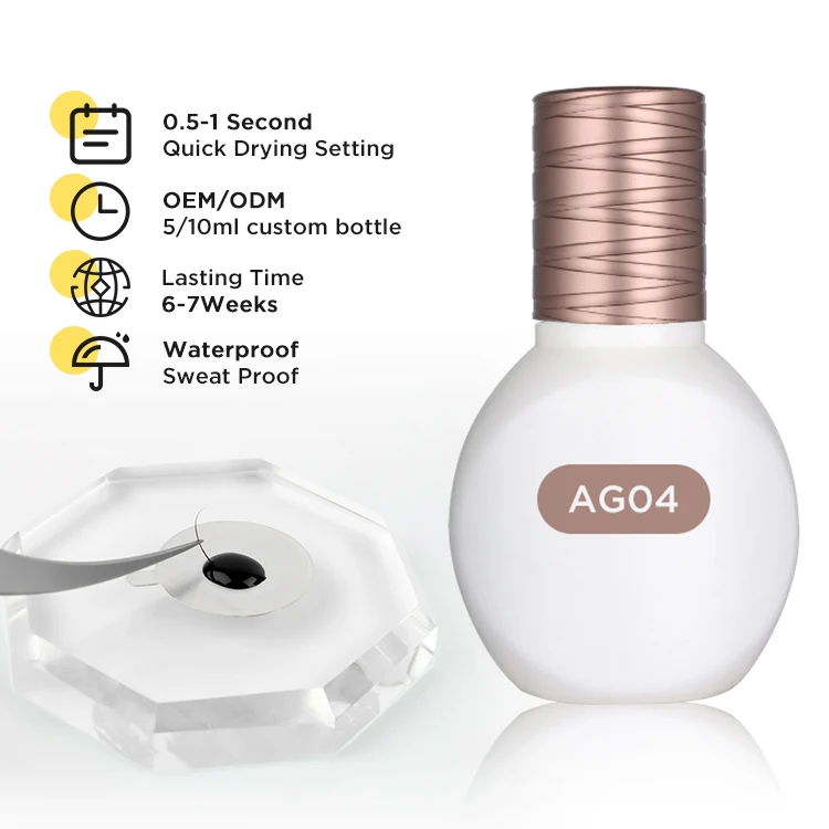 High Quality Latex Free Eyelash Glue Waterproof Colle Deco De Cils Free Design Oil Resistant Flat Lash Extensions Adhesives