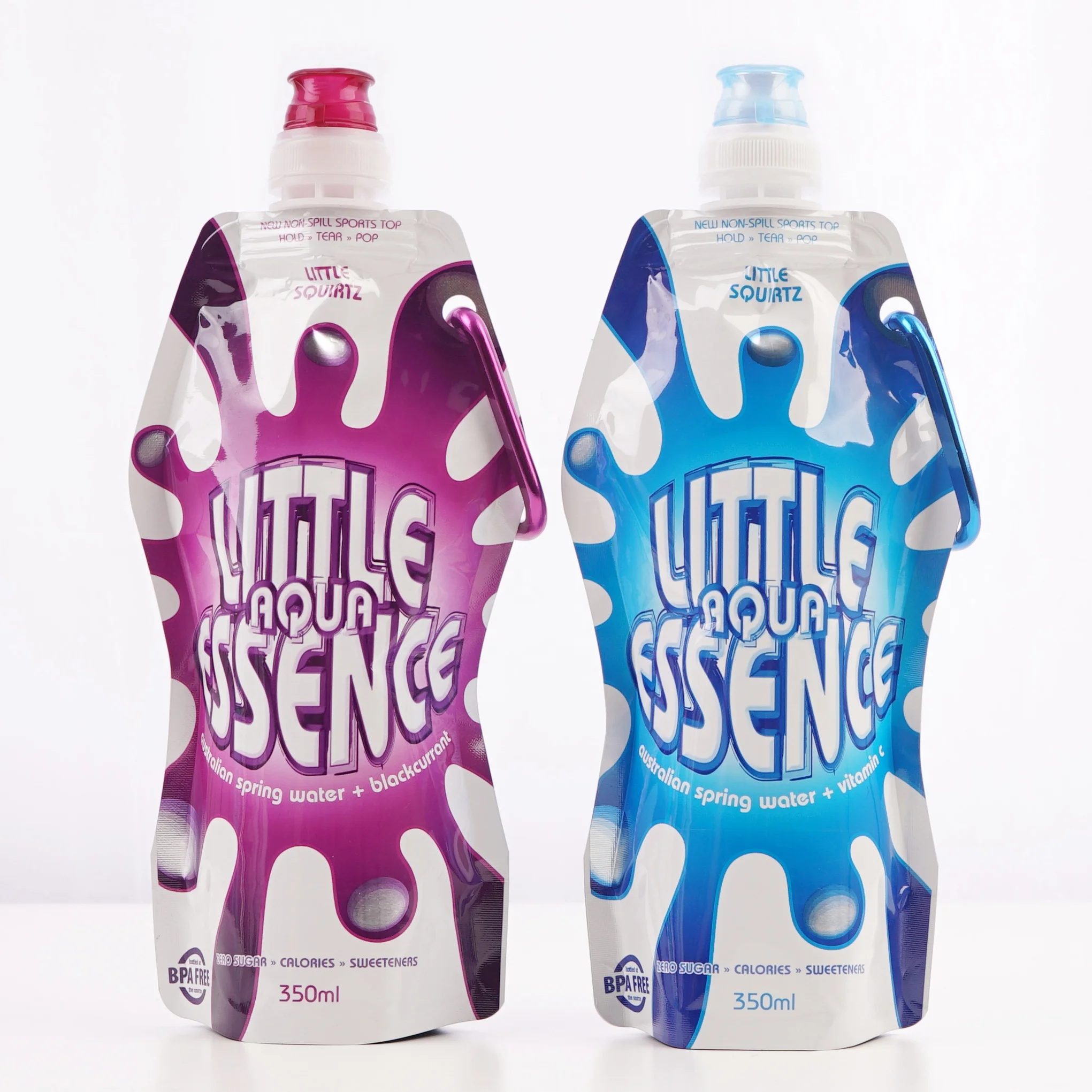 Customized Printing Flexible Packaging Logo Plastic Standing Waterproof Spout Pouch for Sports Energy Drink