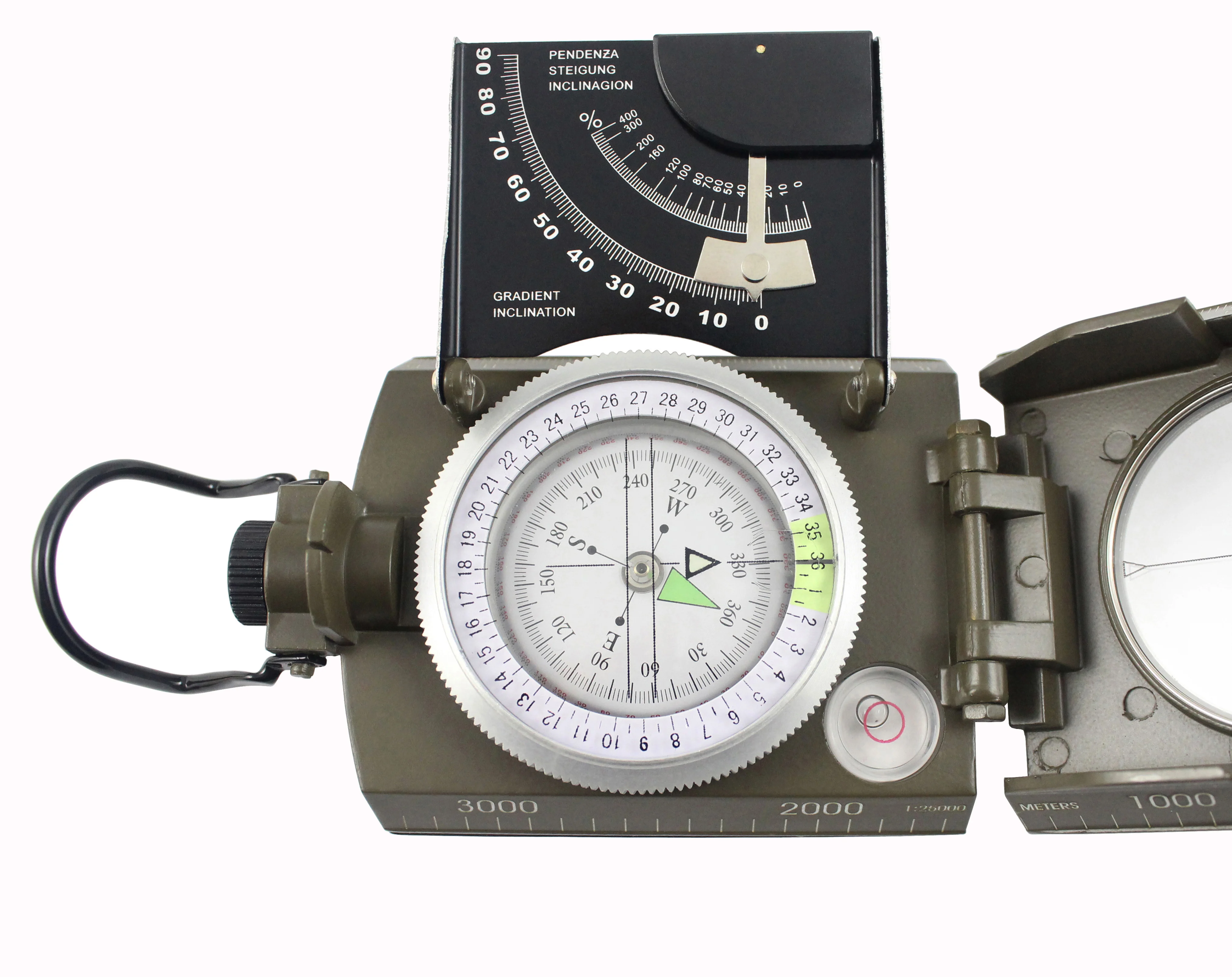 
Green Color Multifunctional Sling Military Compass 