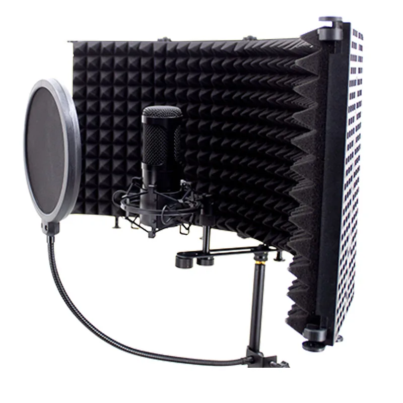 Акустический отражающий фильтр для микрофона, записывающее оборудование, звуковой щит, 5 дверей