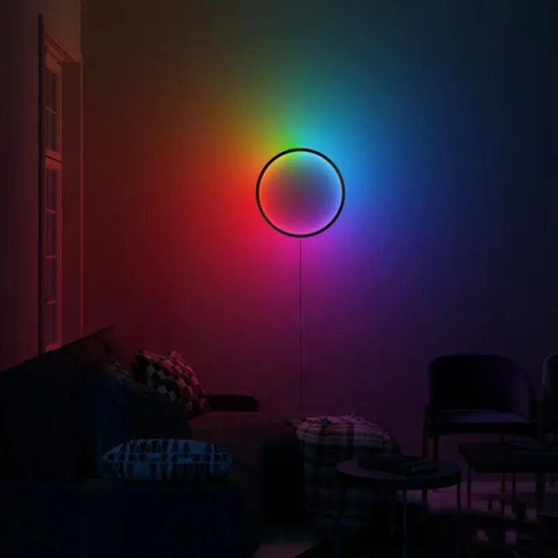 
Amazon modern RGB led light color changing reomte control dimmable interior bedside wall lamps 