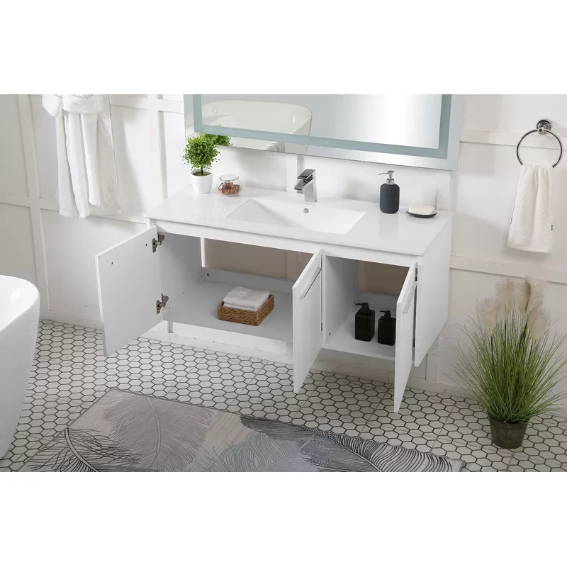 Three-door bathroom cabinet