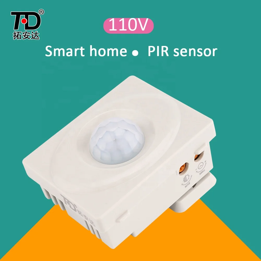 Universal clip human infrared sensor switch 10A relay high power 220V motion sensor light control adjustable motion sensor