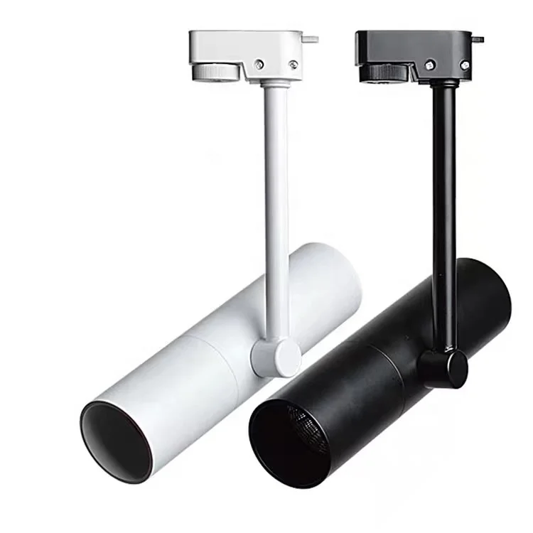 LED magnetic rotating track light 8w 16w 90 beam angle 360 degree rotating cylindrical adjustable light