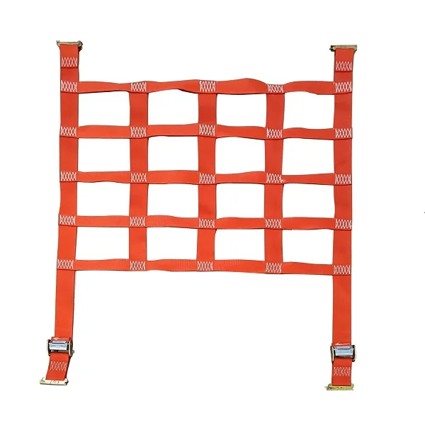 Us standard high quality Polyester webbing cargo nets trailer straps Packing Straps packnig net