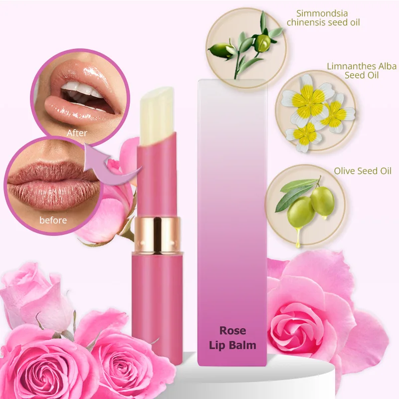 mint rose orange Flavor Lip balm creamy lip Stick Private Label color changing Moisturizing Nourishing natural Lip Balm