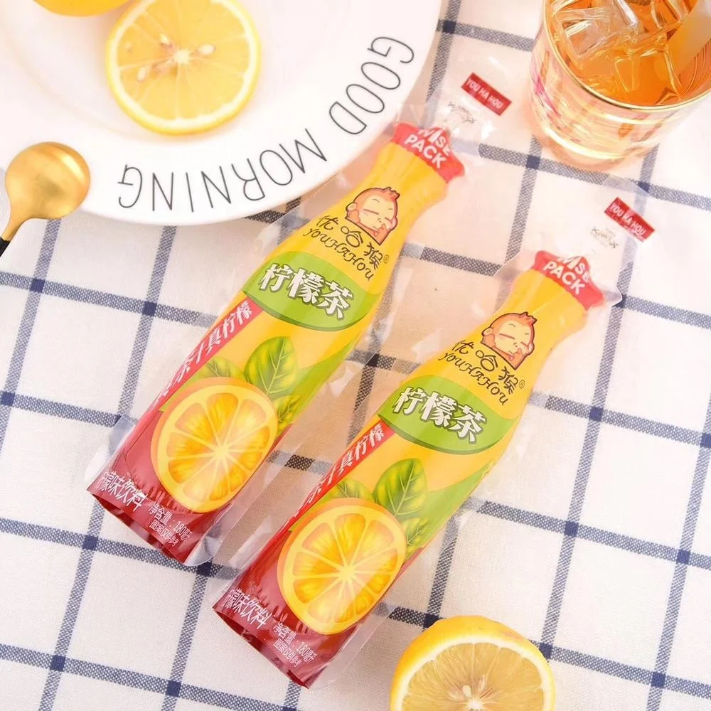 cheap liquid packaging soft drink, PET mylar bottle shaped juice pouch