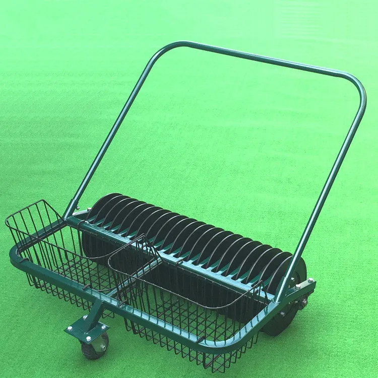 Golf ball picking machine 20 way hand push cart ball picker ball pushing drum load basket range supplies