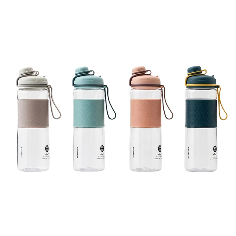 Source Factory Plastic Water Bottles With Custom Logo Sports Bottles With Handle Bpa Free 600ml Portable Drinking Bottle