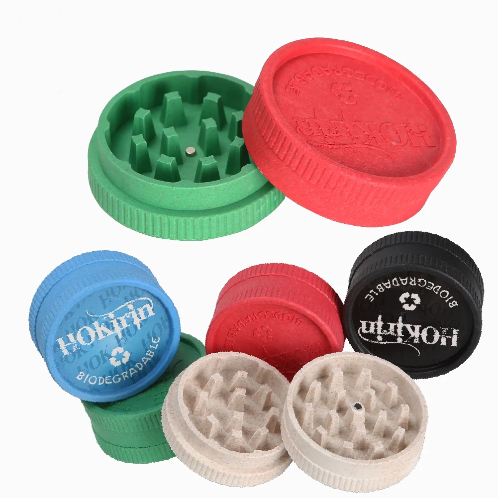wholesale customize 55mm herb grinder yiwu jiju colorful Eco Friendly Biodegradable weed Tobacco herb grinder