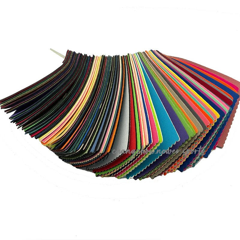 Wholesale multi color waterproof patterned sublimation SBR SCR CR neoprene with coated polyester fabric textured neoprene fabric