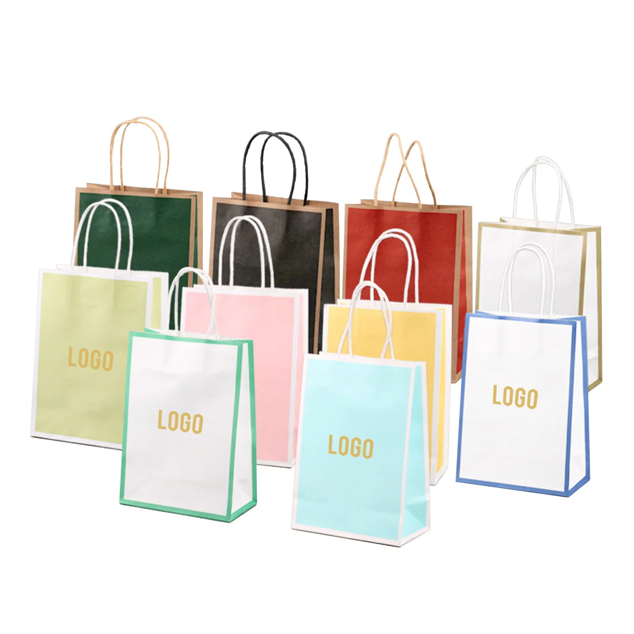 Custom Logo Food Takeaway Craft Paper Bag For Restaurant